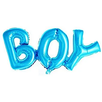 gender reveal Birthday Pink Blue Simple Polymer Boy Girl Alphabet Letter Foil Mylar Balloon For Baby Shower Party Decoration