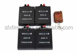 4cues, 4position / 2 remote controller, 4 receivers firing system.