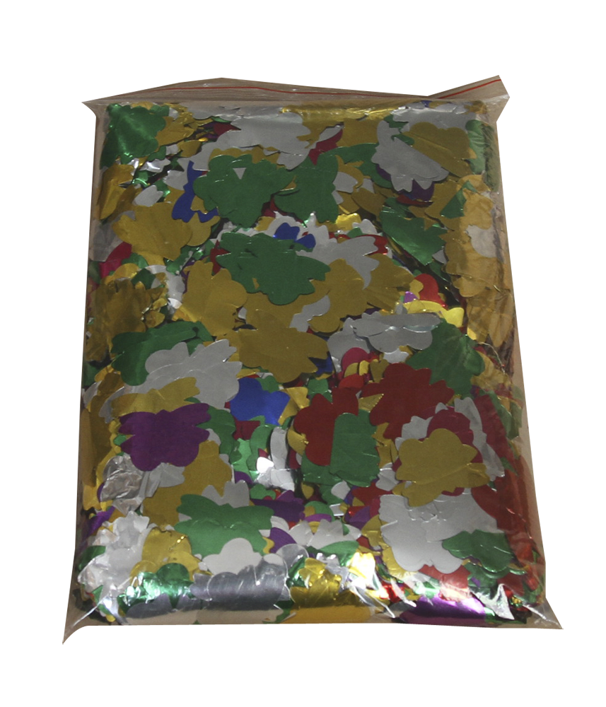 Flameproof colorfast metallic butterfly paper