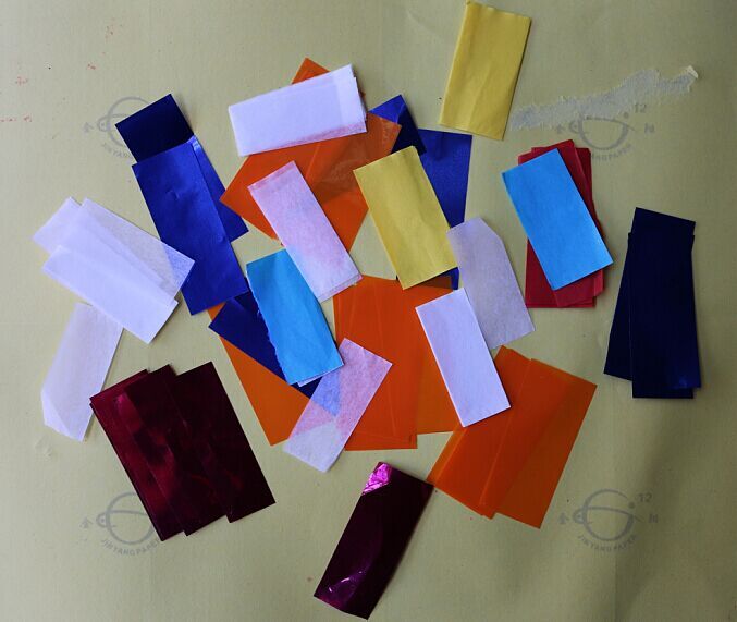 factory price  high quality 2x5 CM blue metallic  confetti paper with CE certificate paper for weeding and party