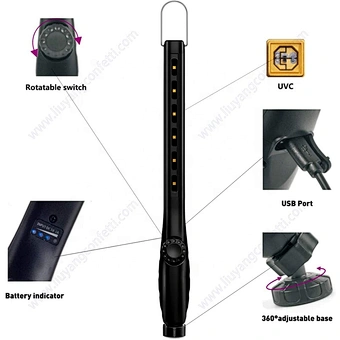 Disinfection Wireless Charger Cell Phone Box Light Sterilization Equipment Lamp Portable Uvc Wand Ultraviolet Uv Sterilizer