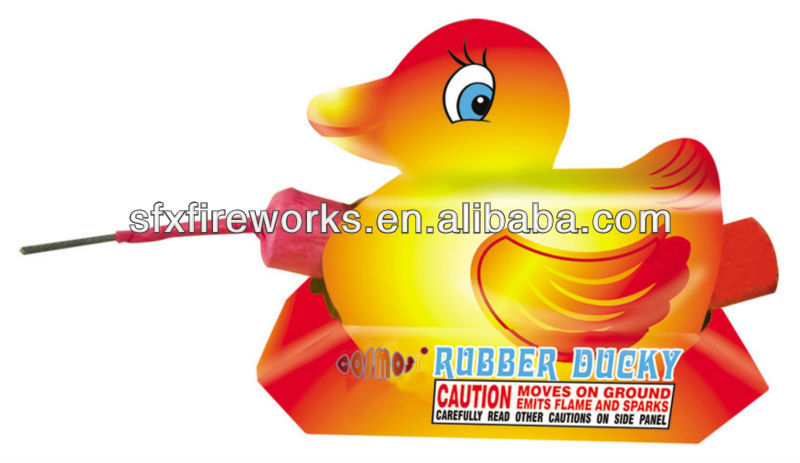 pequeños fuegos artificiales: patito de goma