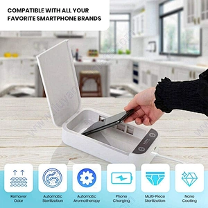Ultraviolet Sterilizer Uv Uvc Disinfection Machine Sterile Light Wireless Charging Charger Uv-box Sanitizing Box For Mask Phone