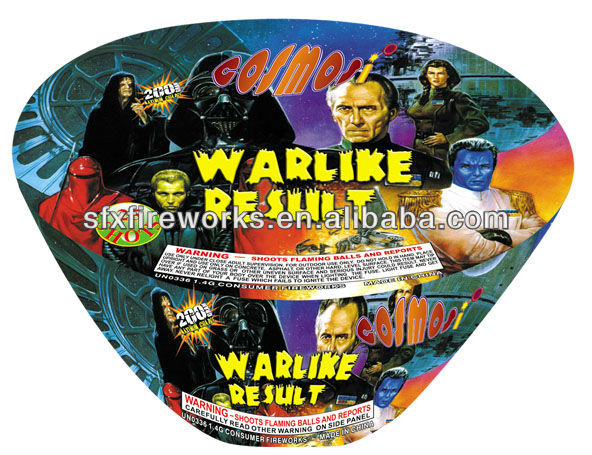 warlike result 25shots 200g cakes fireworks