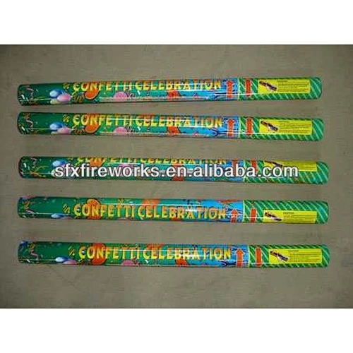 Lanzadores de confeti de mano de alta calidad con confeti metálico de color rojo