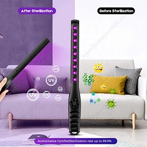 Usb Charging Uv Light Sanitizer Wand Led Lamp Hand-held Portable Disinfection For Household Travel Hotel Wardrobe Toilet Car Pet