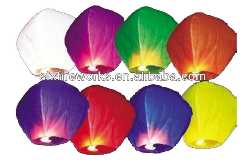flameproof sky lantern various color supplied