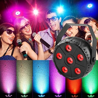 Mini Led Stage Light AC110-240V 9W Full RGBW Color Mixing 6LEDs Disco DJ Party Stage Lights with Remote Control