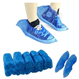 100PCS Medical Waterproof Boot Covers Plastic Disposable Shoe Covers Overshoes