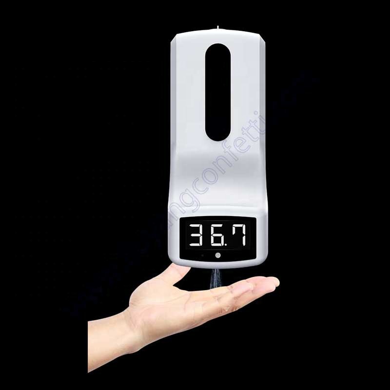 Contactless Hand Touchless Virus Sanitize Machine Digital Thermometer Disinfection Spray Liquid Sanitizer Dispenser for Office
