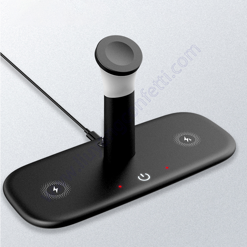Glowing Phone Car Fast Mount Moving Coil Long Cable Desktop Power Bank 10w Custom Logo Iphone And Iwatch Wireless Charger