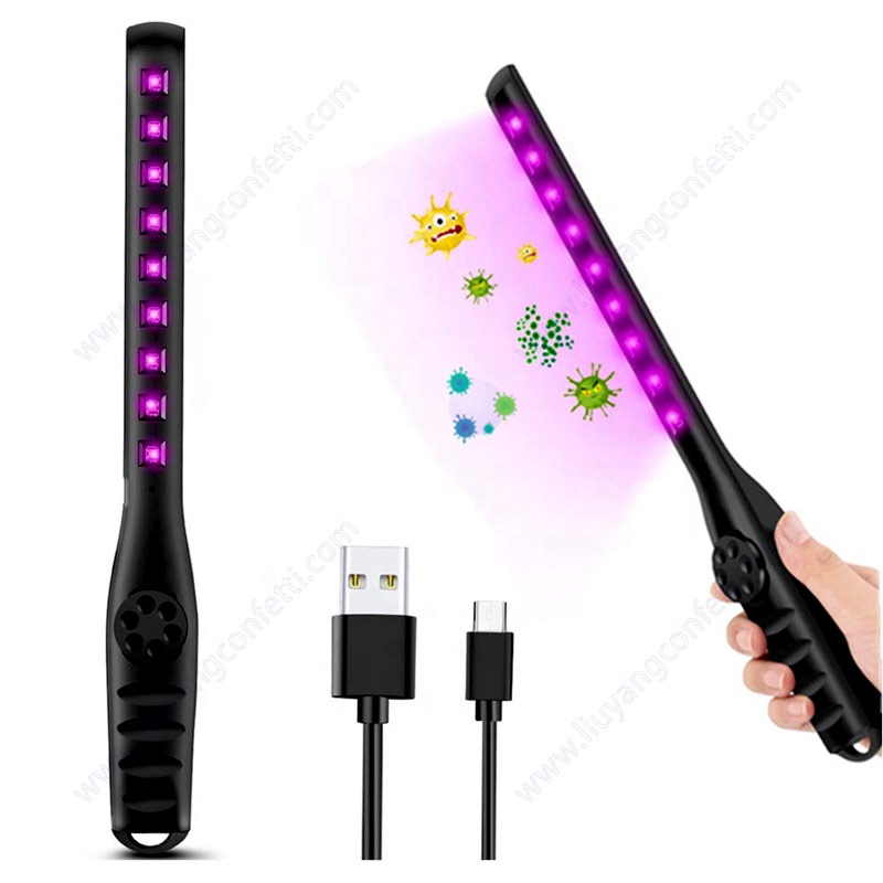 Usb Charging Uv Light Sanitizer Wand Led Lamp Hand-held Portable Disinfection For Household Travel Hotel Wardrobe Toilet Car Pet