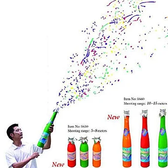 gold champagne bottle party popper confetti cannon for wedding party decoration stage event ports openning anversary birthday