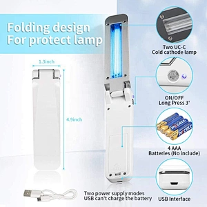 Uv Light Sanitizer Foldable Uvc Sterilization Lamp Mini Ultraviolet Sterilizer Wand For Phone Home Hotel Household Travel toy