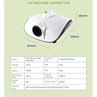 Auto Sterilize Atomization Fogging Machine Aerosol Spray Sprayer Sterilizer Disinfection Disinfectant Sterilization Car Atomizer