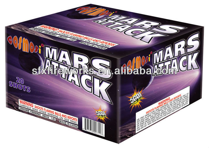 fireworks:mars attack 20shots 500gram cakes fireworks