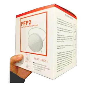 Earloop Style and Flat fold Shape mask with design