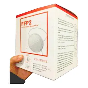 Earloop Style and Flat fold Shape mask with design