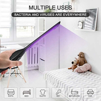 Mini Portable Led Lamp Disinfection Stick Uv Sterilizer wand for Towel Cabinet Kitchen Makeup Brush Milk Baby Bottle