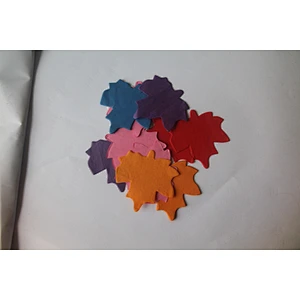 Multi color   Maple leaf shaped  confetti paper for celebrations