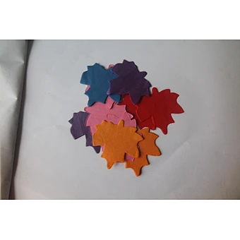 Multi color   Maple leaf shaped  confetti paper for celebrations