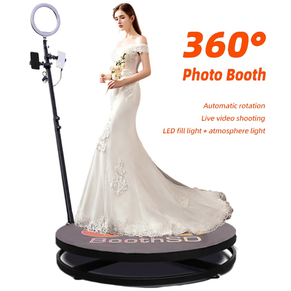 360 Photo Booth Wireless Automatic Rotating Selfie Wedding Photobooth Intelligent Operation Camera for sale