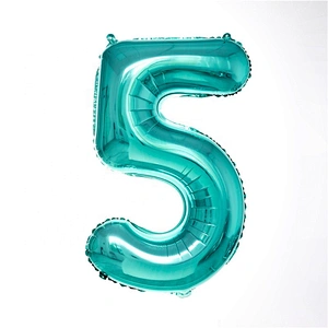 Decoration Anniversary 90cm Tiffany Blue Aluminum Decorative Foil Stand 34 Inch Helium Set Digital Birthday Party Number Balloon