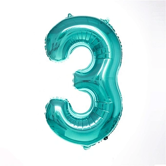 Decoration Anniversary 90cm Tiffany Blue Aluminum Decorative Foil Stand 34 Inch Helium Set Digital Birthday Party Number Balloon