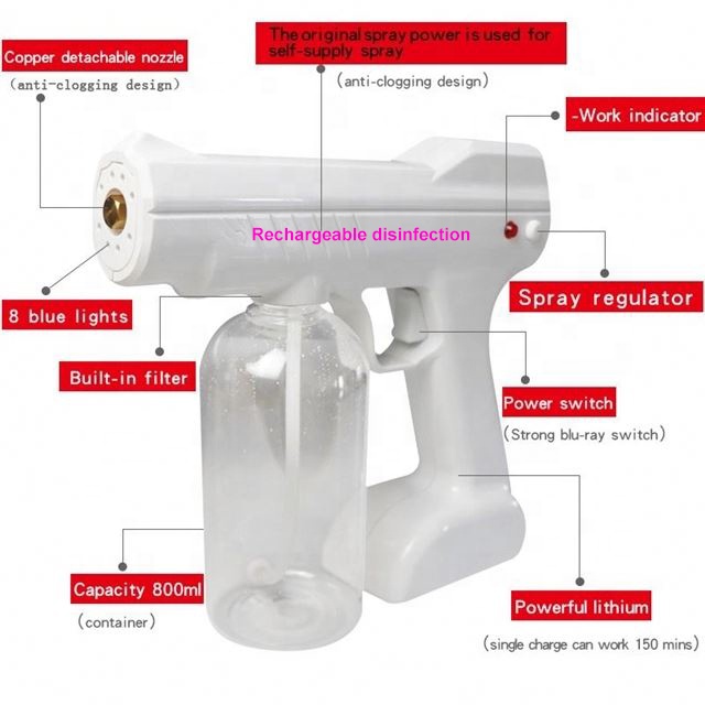 Rechargeable Mini Hand Induction Disinfection Automatic Portable Mist Alcohol Disinfectant Sanitizer Spray Machine Sprayer