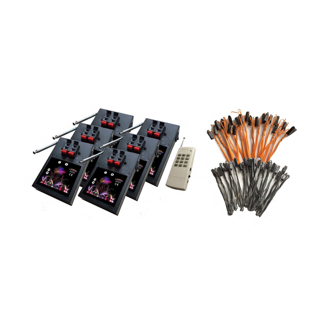 12 channels remote control firing system with 12pcs of talon igniters. - with learn function  1 transmitter control 6 receivers