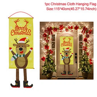 Garland Merry Decor Home 2020 Ornament Xmas Happy New Year 2021 Soldier Welcome Hanging Outdoor Door Banner Christmas Decoration