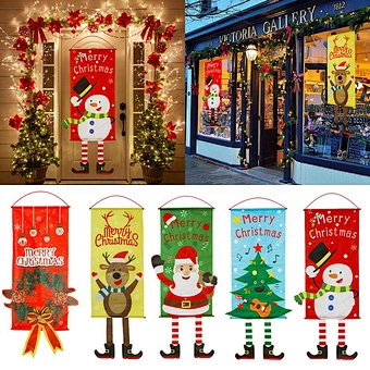 Garland Merry Decor Home 2020 Ornament Xmas Happy New Year 2021 Soldier Welcome Hanging Outdoor Door Banner Christmas Decoration