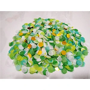 Metallic Gold/Silver Tissue Circle Confetti DIY Colorful Wedding Birthday Baby Shower Christmas Party Table Decor