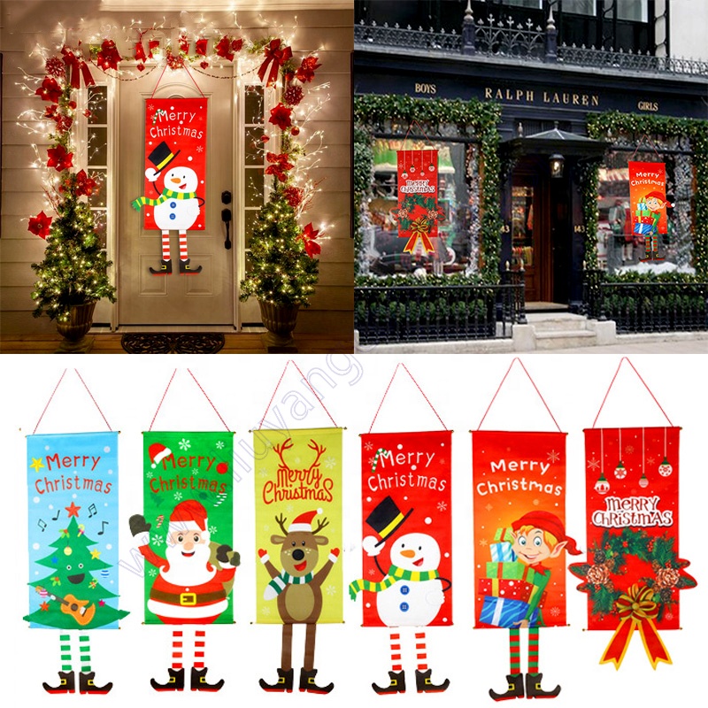 Garland Merry Decor Home 2020 Ornament Xmas Happy New Year 2021 Soldier Welcome Hanging Outdoor Door Banner Christmas Decoration