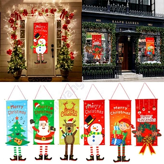 Garland Merry Decor Home 2020 Ornament Xmas Happy New Year 2021 Soldier Welcome Hanging Outdoor Door Banner Christmas Decoration