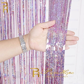 Top Matte Birthday Party Decoration Backdrop Foil Tassel Fringe Curtain Kids Adult Photo Booth Baby Shower Wedding Matte Drape