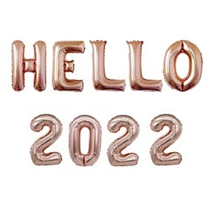 Banner Globos Party Balloon Set Black Window Decoration Foil Baloon Merry Christmas Gift Supplies Deco 2022 Happy New Year