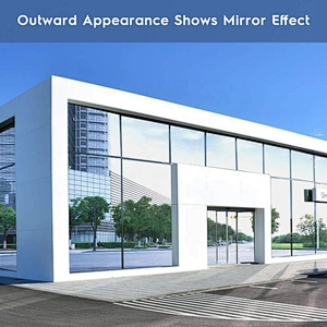 Glass Covering Reflective Anti Uv Door Self Adhesive Diy Solar Insulated Exterior Heat Rejection Silver Mirror Stick Window Film