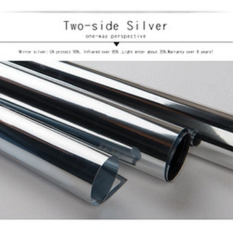 Glass Covering Reflective Anti Uv Door Self Adhesive Diy Solar Insulated Exterior Heat Rejection Silver Mirror Stick Window Film