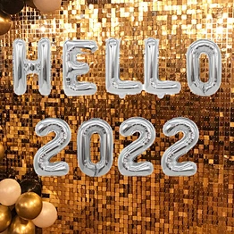 Banner Globos Party Balloon Set Black Window Decoration Foil Baloon Merry Christmas Gift Supplies Deco 2022 Happy New Year