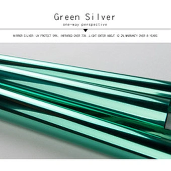 Glass Covering Reflective Anti Uv Door Self Adhesive Diy Solar Insulated Exterior Heat Rejection Silver Mirror Stick Window Film