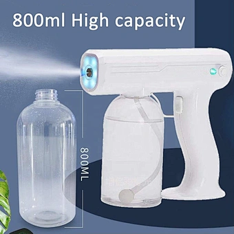 sterilize 800ML Blue Light Nano Steam Gun Atomizing Fogger Disinfection Sprayer Gun Wireless Nano Mixed Vapor Nano Spray Machine