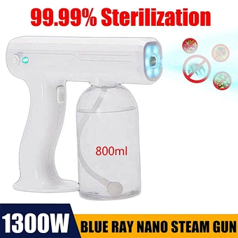 sterilize 800ML Blue Light Nano Steam Gun Atomizing Fogger Disinfection Sprayer Gun Wireless Nano Mixed Vapor Nano Spray Machine