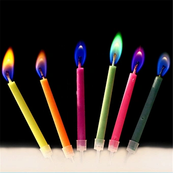 Party Supplies Safe Color Flame Dessert Cake Decoration Colorful Multicolor Wedding Decorative Paraffin Price Birthday Candles