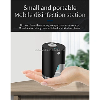Automatic Disinfectant Machine Isopropyl Bottle Sterilizer Hand Alcohol Spray Sanitizer Dispenser Mobile Disinfection Station