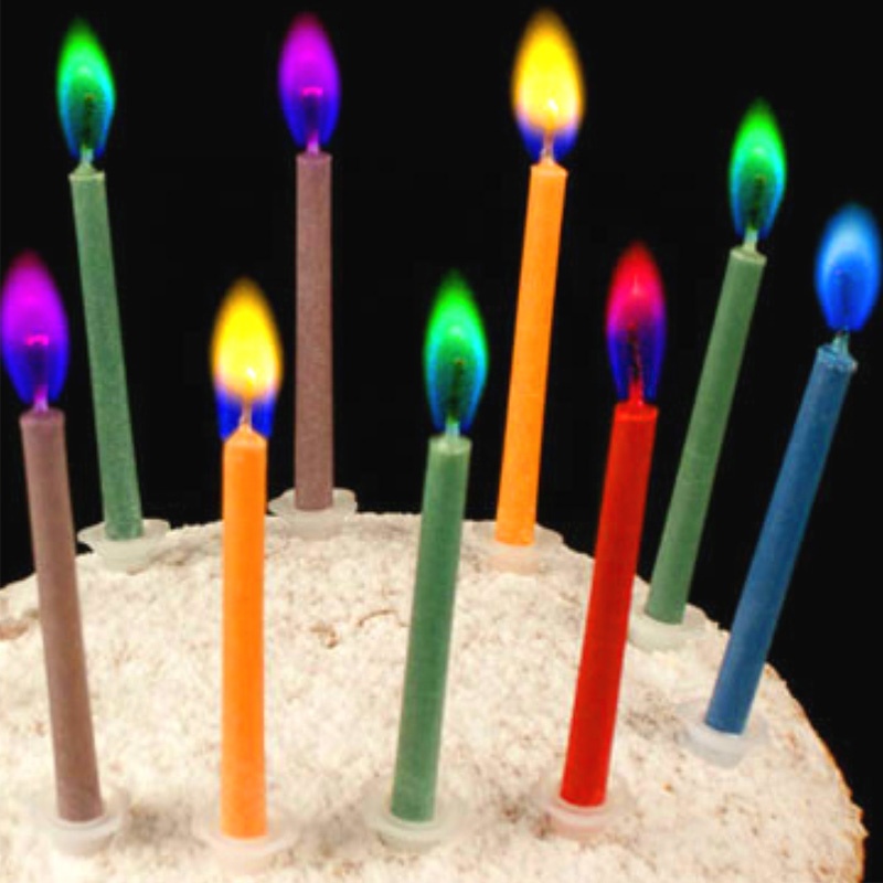 Party Supplies Safe Color Flame Dessert Cake Decoration Colorful Multicolor Wedding Decorative Paraffin Price Birthday Candles