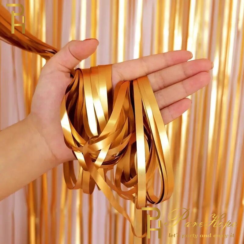 Top Matte Birthday Party Decoration Backdrop Foil Tassel Fringe Curtain Kids Adult Photo Booth Baby Shower Wedding Matte Drape