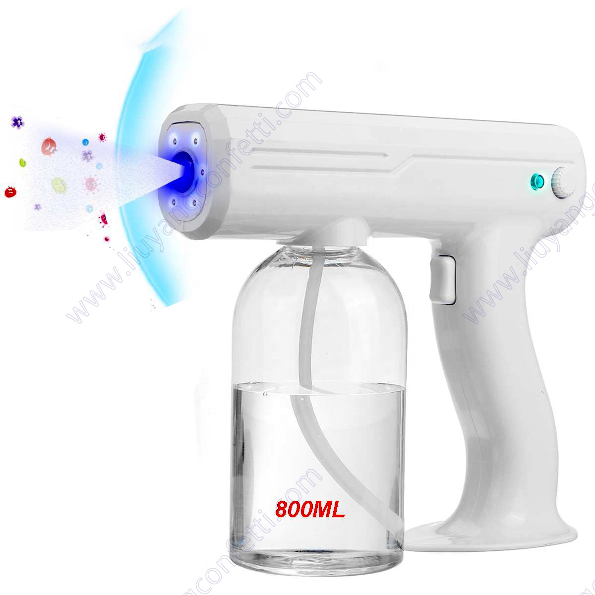 Blue Ray Steam Disinfection Rechargeable Battery Cordless Electrostatic Ultraviolet Sanitizer Nano Handheld Spray Gun