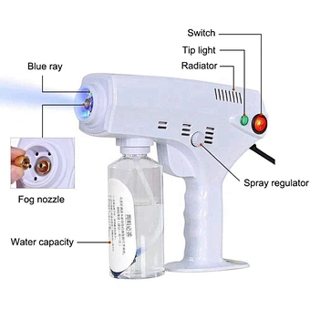 Fog Handheld Nano Sprayer Portable Pistola Sanitizante Disinfectant Alcohol Desinfection Uv Sterilizer Disinfection Spray Gun
