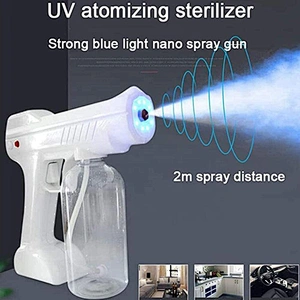 800ml Cordless Charging Electric Ulv Blue Light Nano Steam Gun Atomizer Machine Household Wireless Spray Disinfection Sprayer